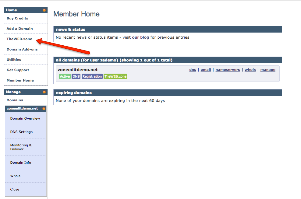 how to enter your easyweb ip address in zoneedit.